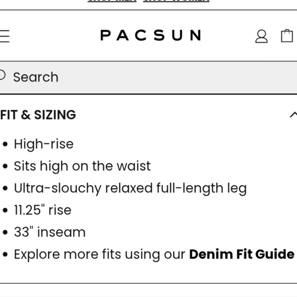 PacSun Bandana Patch High Waisted Baggy Jeans Size 27 - Picture 8 of 8